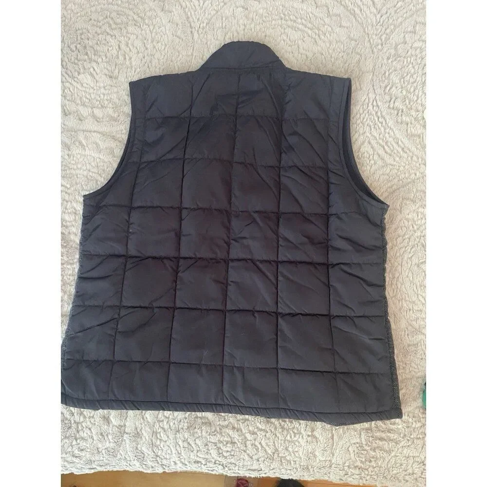 Charleston Threads Men’s Quilted Vest Sz L Blue Gray Zip Front Puffer Outerwear
